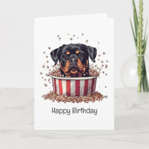 Grattis på födelsedagen Rottweiler Hund Movie Popc Kort