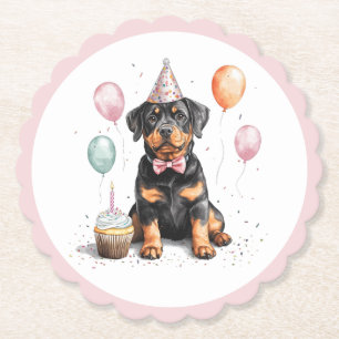 Grattis på födelsedagen Rottweiler Hund Underlägg Papper