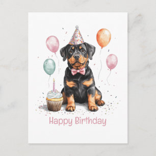 Grattis på födelsedagen Rottweiler Hund Vykort