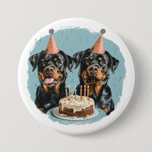 Grattis på födelsedagen Rottweiler Hundar Knapp
