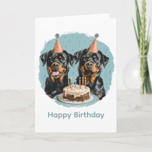 Grattis på födelsedagen Rottweiler Hundar Kort