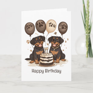 Grattis på födelsedagen Rottweiler Hundar Kort