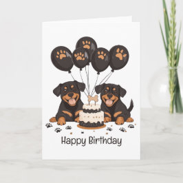 Grattis på födelsedagen Rottweiler Hundar Kort