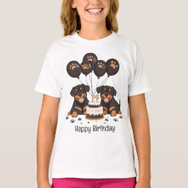 Grattis på födelsedagen Rottweiler Hundar T Shirt
