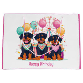 Grattis på födelsedagen Rottweiler Hundar vid en k