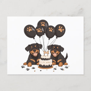 Grattis på födelsedagen Rottweiler Hundar Vykort