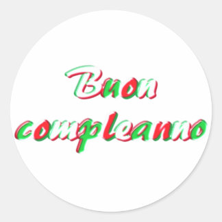 Grattis på födelsedagen runt klistermärke