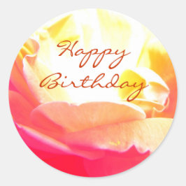 Grattis på födelsedagen runt klistermärke