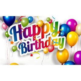 Grattis på födelsedagen runt klistermärke