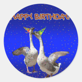 Grattis på födelsedagen! runt klistermärke