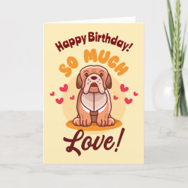 Grattis på födelsedagen så mycket Kärlek Hund Kort