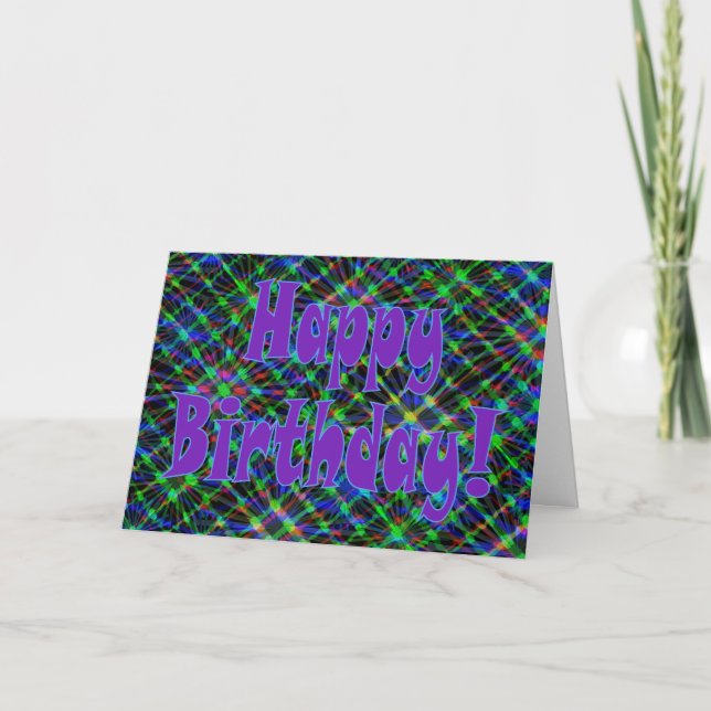 Grattis på födelsedagen! Säg det med Flair! Kort (Framsida)