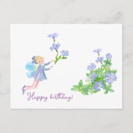 Grattis på födelsedagen! Saga och blommor Vykort