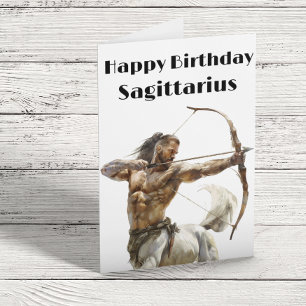 Grattis på födelsedagen Sagittarius Zodiac Centaur Kort