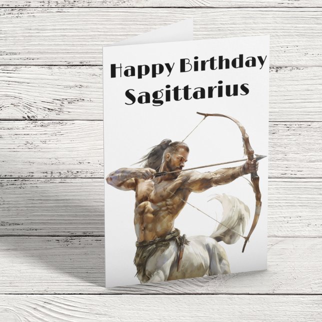 Grattis på födelsedagen Sagittarius Zodiac Centaur Kort (Skapare uppladdad)