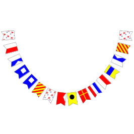 grattis på födelsedagen Sailing Flagga Alphabet