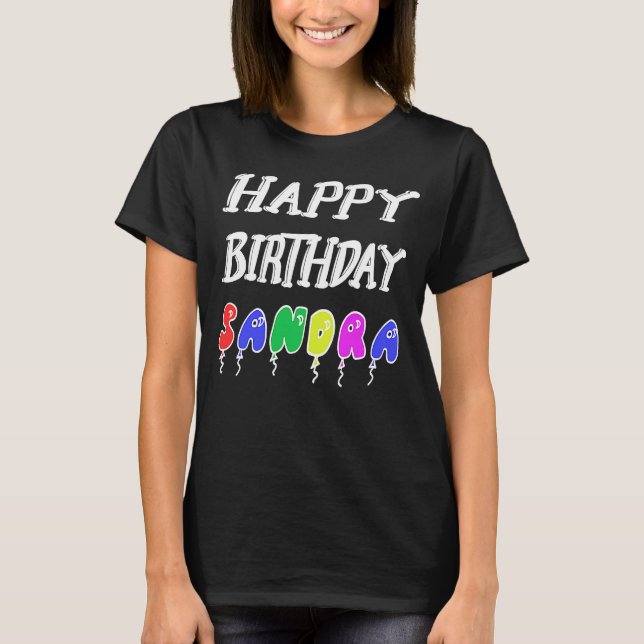 Grattis på födelsedagen Sandra T Shirt (Framsida)
