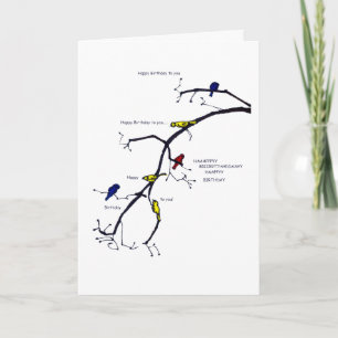 grattis på födelsedagen Sång-kort Tack Kort