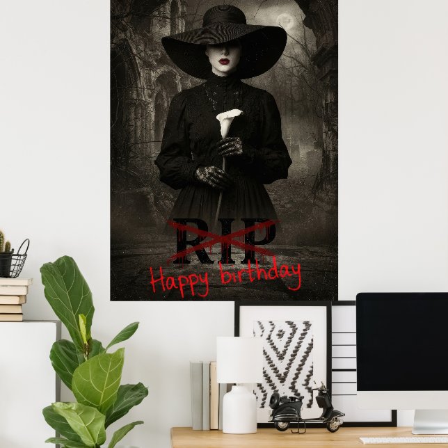 Grattis på födelsedagen Sarksatisk Poster (Hemmakontoret)