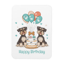 Grattis på födelsedagen Schnauzer Hundar Magnet