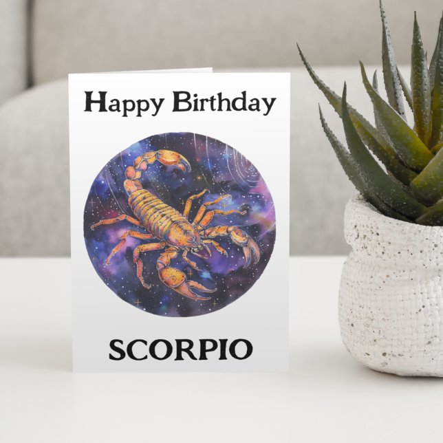 Grattis på födelsedagen Scorpio Zodiac Kort (Skapare uppladdad)