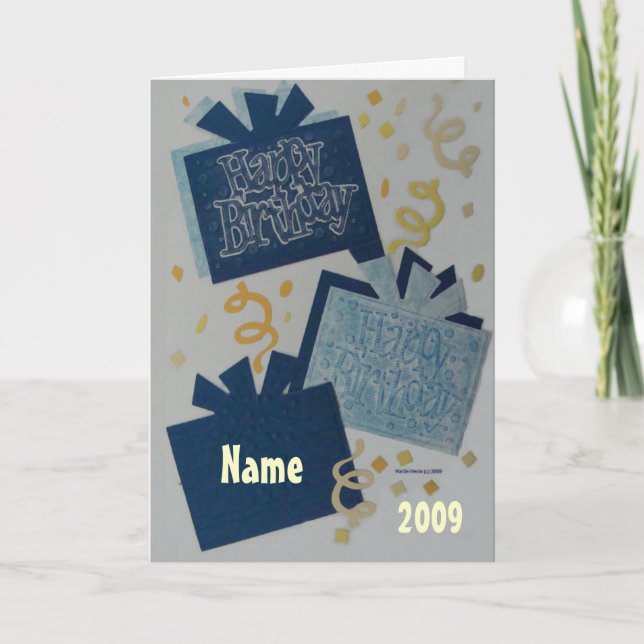 Grattis på födelsedagen - Scrapbook 2 - säsongkort Kort (Framsida)