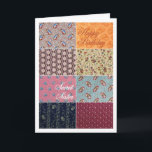 grattis på födelsedagen Secret Sister Crazy Quilt Kort<br><div class="desc">Den inre texten: "I livets galning är jag så glad att du är i min grupp av vänner. grattis på födelsedagen till min hemliga syster!"  Du kan anpassa dig.</div>