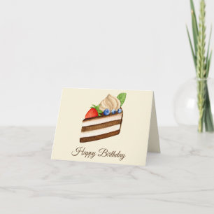 Grattis på födelsedagen Segce of Chocolate Berry C Kort