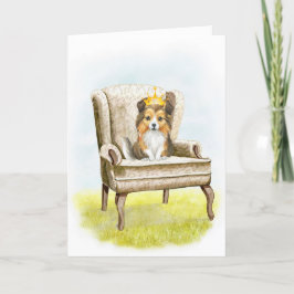 Grattis på födelsedagen Sheltie Princess Valp Birt Tack Kort