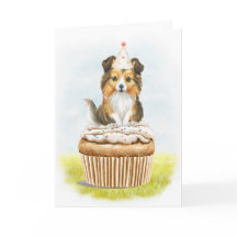 Grattis på födelsedagen Sheltie Valp Cake Birthday