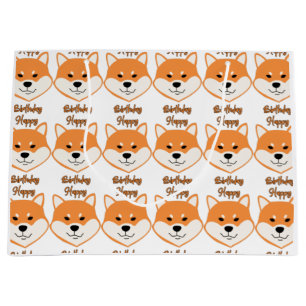 Grattis på födelsedagen Shiba Inu Original stor pr
