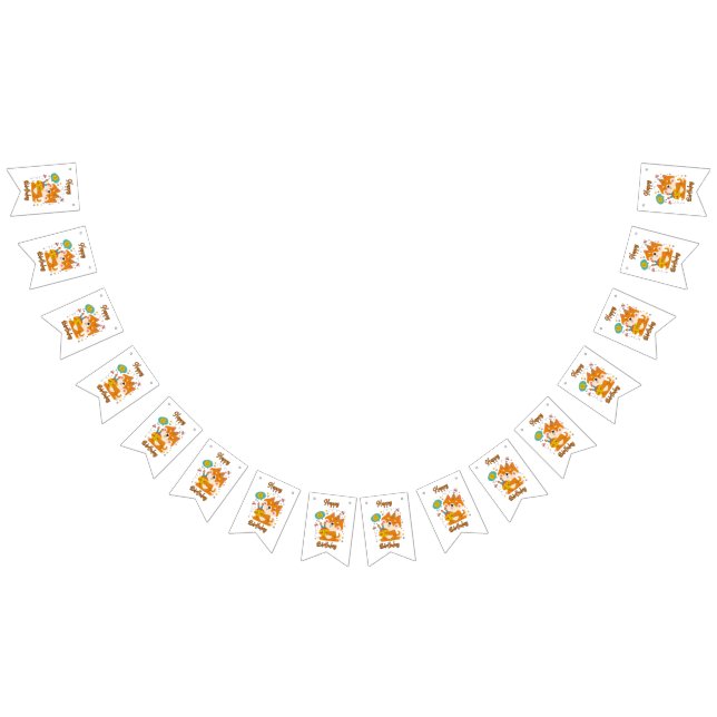 Grattis på födelsedagen Shiba Inu vimplande banner Vimplar (Alla)