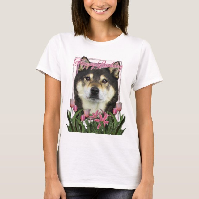 Grattis på födelsedagen - Shiba Inus - Yasha Tee (Framsida)