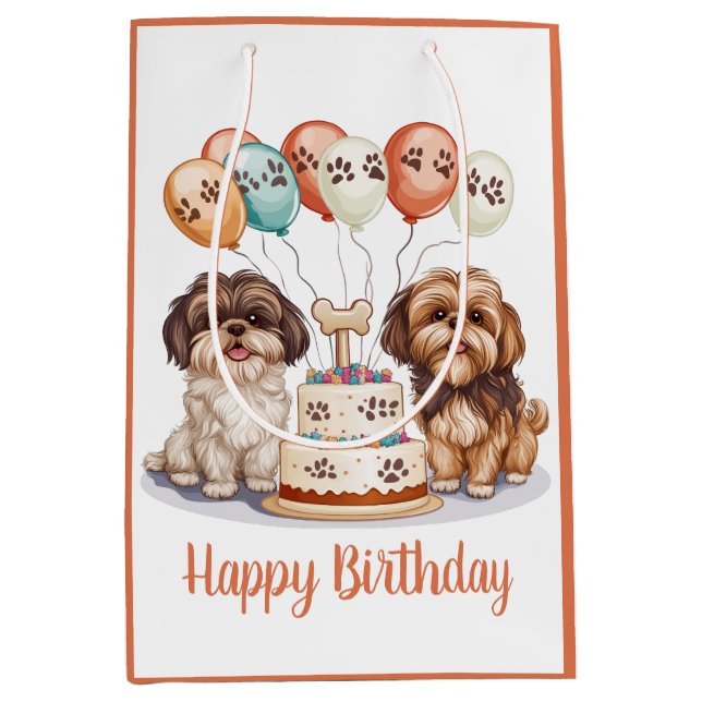 Grattis på födelsedagen Shih Tzu Hundar Birthday C (Framsidan)