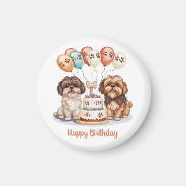Grattis på födelsedagen Shih Tzu Hundar Birthday C Magnet