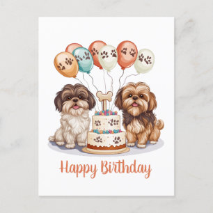 Grattis på födelsedagen Shih Tzu Hundar Födelsedag Vykort