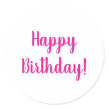 Grattis på födelsedagen Shock rosa White Birthday