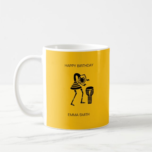 Grattis på födelsedagen, Silhouette Fantastisk Dru Kaffemugg (Vänster)