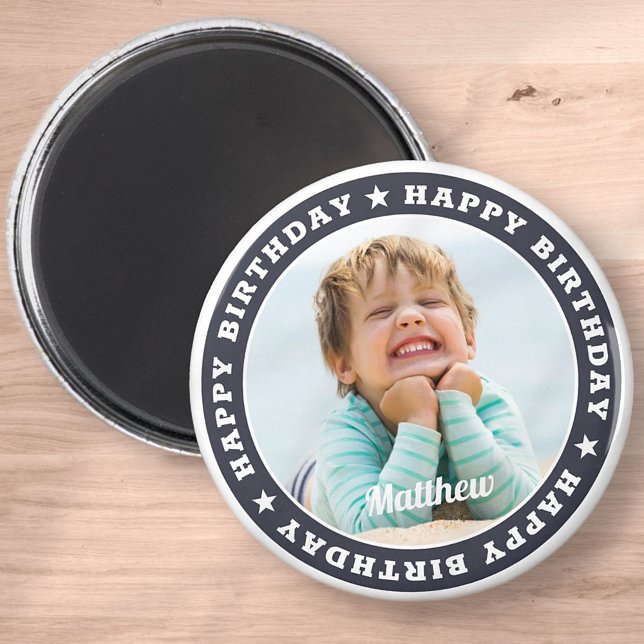 Grattis på födelsedagen Simple Modern Anpassningsb Magnet (Skapare uppladdad)