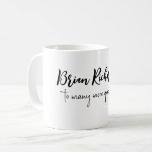 Grattis på födelsedagen Simple White Kaffemugg