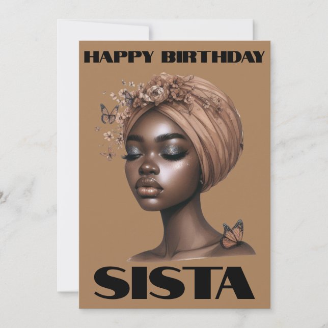 Grattis på födelsedagen Sista Black Girl Magic Mel Inbjudningar (Framsida)