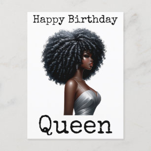 Grattis på födelsedagen Sista Melanin Woman Black Helg Vykort