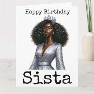 Grattis på födelsedagen Sista Melanin Woman Black Kort