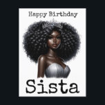 Grattis på födelsedagen Sista Melanin Woman Black  Vykort<br><div class="desc">Grattis på födelsedagen Sista Melanin Woman Black Women Syrran</div>
