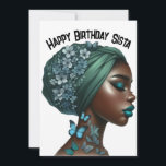 Grattis på födelsedagen Sista Svart tjej-magiska m Inbjudningar<br><div class="desc">Grattis på födelsedagen Sista Svart-tjejen,  magisk melanin Droppin-kvinna,  systrar som födelsedagskalkyl</div>