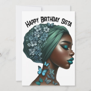Grattis på födelsedagen Sista Svart tjej-magiska m Inbjudningar