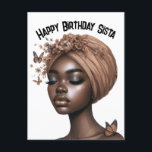 Grattis på födelsedagen Sista Svart tjej-magiska m Vykort<br><div class="desc">Grattis på födelsedagen Sista Svart-tjejen,  magisk melanin Droppin-kvinna,  systrar som födelsedagskalkyl</div>