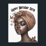 Grattis på födelsedagen Sista Svart tjej-magiska m Vykort<br><div class="desc">Grattis på födelsedagen Sista Svart-tjejen,  magisk melanin Droppin-kvinna,  systrar som födelsedagskalkyl</div>