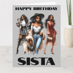 Grattis på födelsedagen Sista Svarta Flickans Magi Kort
