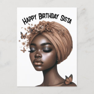 Grattis på födelsedagen Sista svarta tjej magi mel Vykort